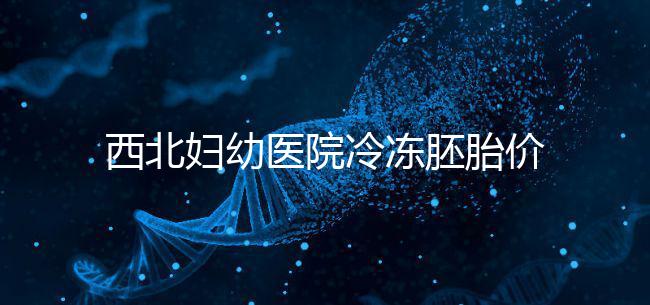 西北婦幼醫院冷凍胚胎價格介紹，如何計算2024一目了然