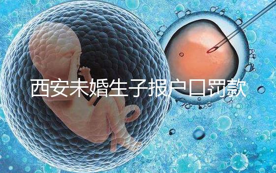 西安未婚生子報(bào)戶(hù)口罰款多少看這,內(nèi)含再婚遷戶(hù)口流程