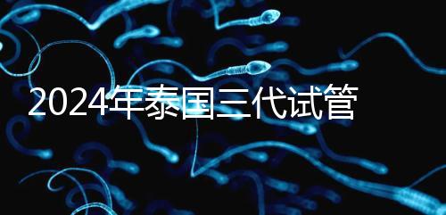 2024年泰國三代試管醫院排名、費用、成功率公布